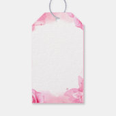 Elegante roze bloemige Waterverf dank u bruiloft Cadeaulabel (Achterkant)