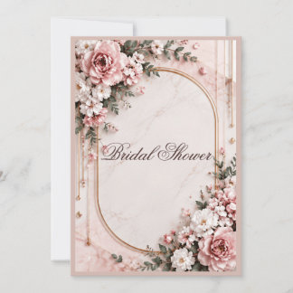 Elegante Roze Bloemstuk Kaart