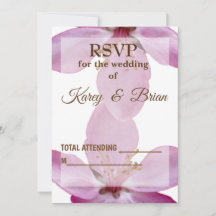 Elegante Roze Bloesem RSVP Fotokaart