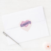 Elegante roze blos bloem hart dank u hart sticker (Envelop)