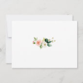 Elegante Roze Blosems Bloemen Bruiloft Goud Save The Date (Achterkant)