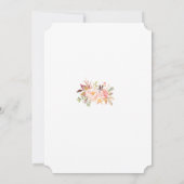 Elegante Roze Blush Bloem Gouden Lijst  Sweet 16 Kaart (Achterkant)