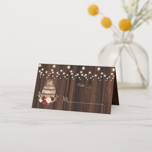 Elegante Roze Blush Bloemen Gouden Lijst Tafelnumm (Voorkant)