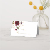 Elegante Roze Blush Bloemen Gouden Lijst Tafelnumm (Achterkant)