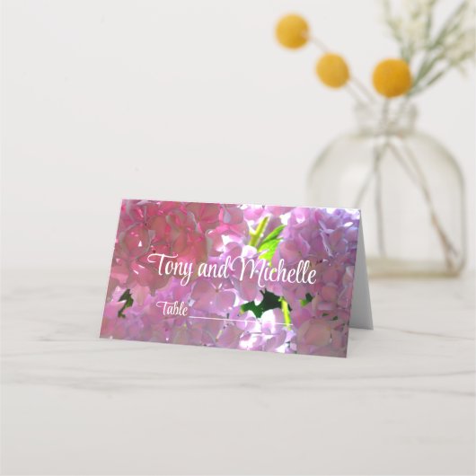 Elegante roze boho bloemen hortensia's (Voorkant)