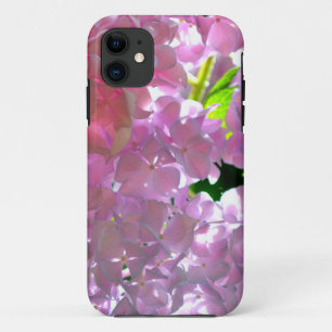 Elegante roze boho bloemen hortensia's iPhone 11 hoesje