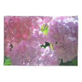 Elegante roze boho bloemen hortensia's kussensloop (Achterkant)