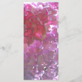 Elegante roze boho bloemen hortensia's menu (Achterkant)