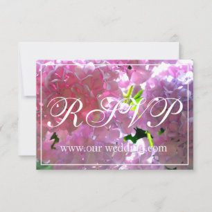 Elegante roze boho bloemen hortensia's save the date