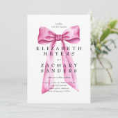 Elegante Roze Boog Bruiloft Kaart (Staand voorkant)