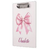 Elegante roze boog gepersonaliseerde naam Klembord (Links)