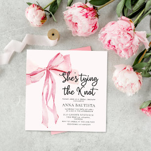 Elegante roze boog ze het knopen van de knoop Vrij Kaart