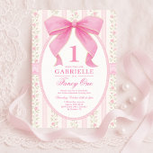 Elegante Roze Bow Fancy One Love Shack 1st Birthda Kaart