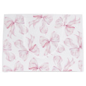 Elegante Roze Bow Gift Bag Groot Cadeauzakje (Voorkant)