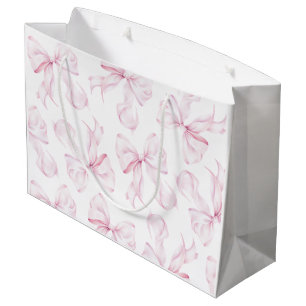 Elegante Roze Bow Gift Bag Groot Cadeauzakje