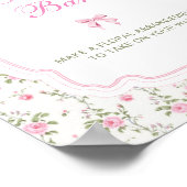 Elegante  Roze Bow Love Shack Flower Bar Poster (Hoek)