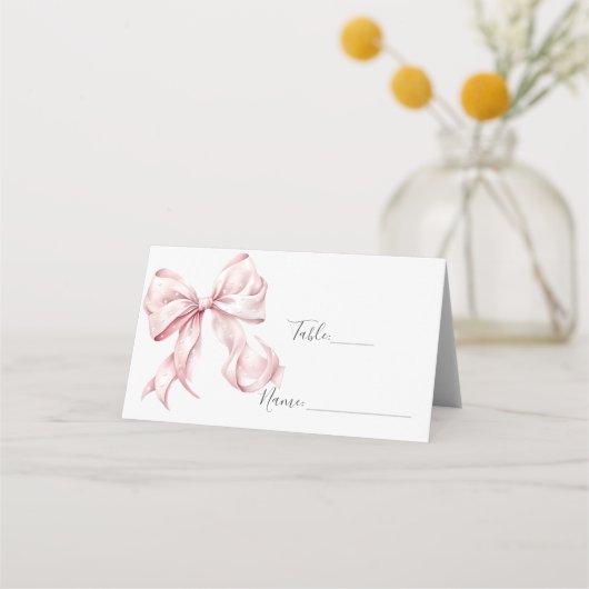 Elegante Roze Bow Parels Baby shower Meisje (Voorkant)