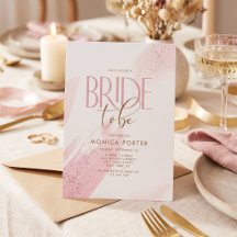 Elegante Roze Bruid Wordt Uitnodiging Voor Bruidsf