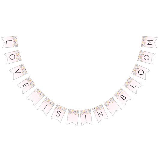 Elegante Roze Bruidsbruiloft Versiering Vlaggetjes (Alle)