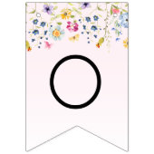 Elegante Roze Bruidsbruiloft Versiering Vlaggetjes (Tweede vlag)