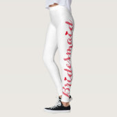 Elegante roze bruidsmeisje bruiloft vrijgezellenfe leggings (Links)
