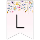 Elegante Roze Bruiloftsfeest  Vlaggetjes (Eerste vlag)