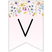 Elegante Roze Bruiloftsfeest  Vlaggetjes (Derde vlag)