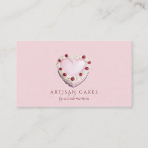 Elegante Roze Cake Bakkerij Visitekaartje