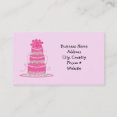 Elegante Roze Cake Visitekaartje (Achterkant)