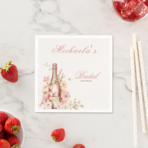 Elegante Roze Champagne Bruiloftsfeest Servet