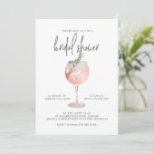 Elegante Roze Cocktail Bruisende Brunch Bruidsuitn Kaart (Staand voorkant)