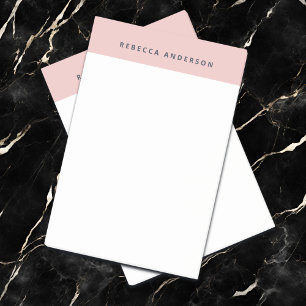 Elegante Roze & Cyaan-Blauwe Moderne Naam Post-it® Notes