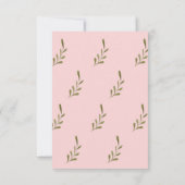 Elegante roze doop / doop uitnodiging (Achterkant)