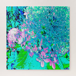 Elegante Roze en Blauwe Limelight Hortensia Legpuzzel