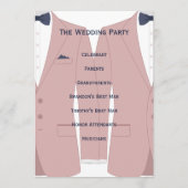 Elegante Roze En Blauwe Trouwprogramma's Voor Hbtq Programma (Achterkant)