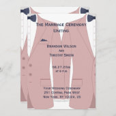 Elegante Roze En Blauwe Trouwprogramma's Voor Hbtq Programma (Voorkant / Achterkant)