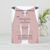 Elegante Roze En Blauwe Trouwprogramma's Voor Hbtq Programma (Staand voorkant)