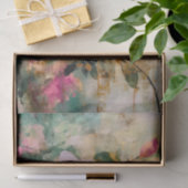 Elegante roze en gouden bloemen tissuepapier (Geschenk)