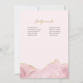 Elegante roze en gouden engel doop en doop in kaart (Achterkant)