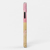 Elegante roze en gouden folie Luipaard Brush Strok Case-Mate iPhone Case (Achterkant/rechts)