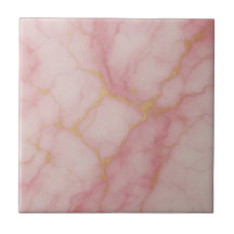 Elegante roze en gouden marmeren patroon keramiek