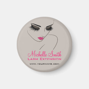 Elegante roze en grijze wimperuitbreiding schoonhe magneet