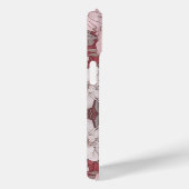 Elegante  Roze en Witte Bloemen Custom Name Case-Mate iPhone Case (Achterkant / Rechts)