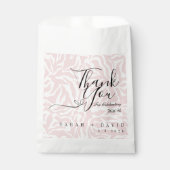 Elegante roze en witte zebra patroon bruiloft bedankzakje (Voorkant)