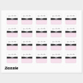 Elegante roze en zwarte Stickers (Vel)