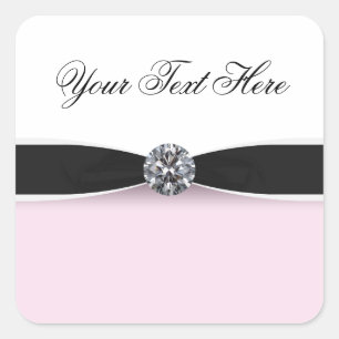 Elegante roze en zwarte stickers