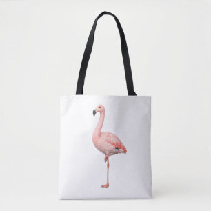 Elegante Roze Flamingo Tropische Zomer Boodschappe Draagtas