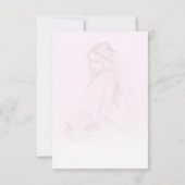 Elegante Roze Foto Bruidsfeest Dank Je Bedankkaart (Achterkant)