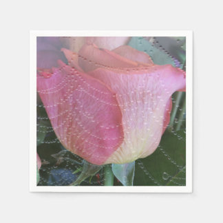 Elegante Roze Foto Verjaardagspapier Servet