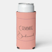 Elegante Roze Glamping Bachelorette-feestje (Seltzer Voorkant)